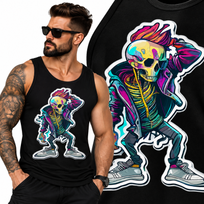 TANK TOP HORROR SKULL ONE 1